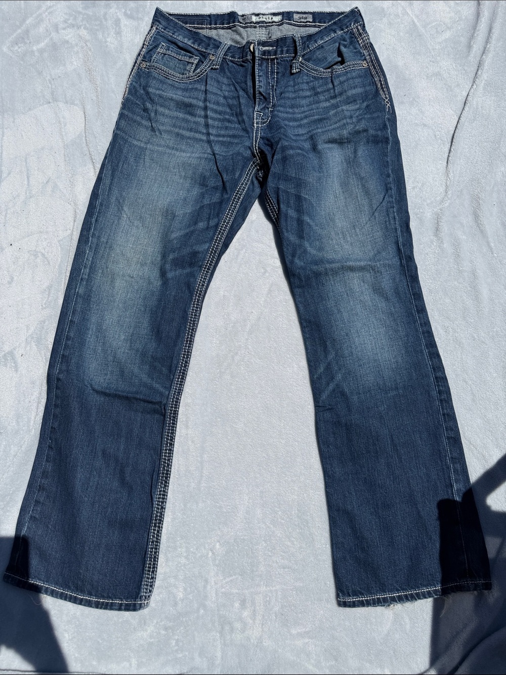 BKE Men's Bootcut Jeans in Medium Blue Wash